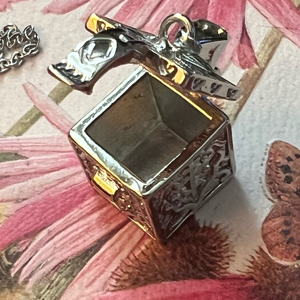 NEW Carved Openable Magic Box Pendant Necklace - Picture 6 of 12